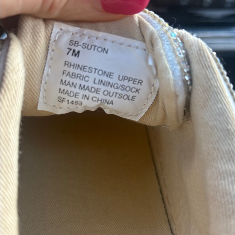 Betsey Johnson Glittering Silver Sneakers - Picture 2 of 4